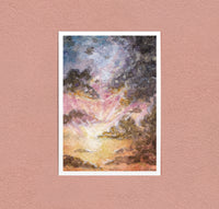 Golden Cloudbank art print — a sunset breaking open through a bank of cloud