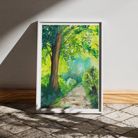 The Green Path print, part of the Woodland set of three