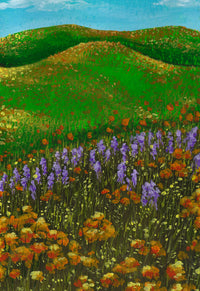 Wildflower Hills wildflower art print on Hahnemühle German Etching